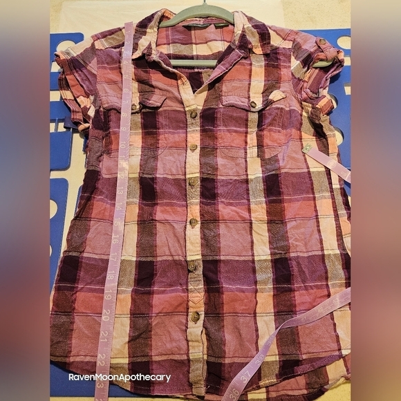 Eddie Bauer XSmall Button Down Purple Shirt - Picture 5 of 6